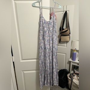 Size Small Maxi Purple Flower Pattern Dress